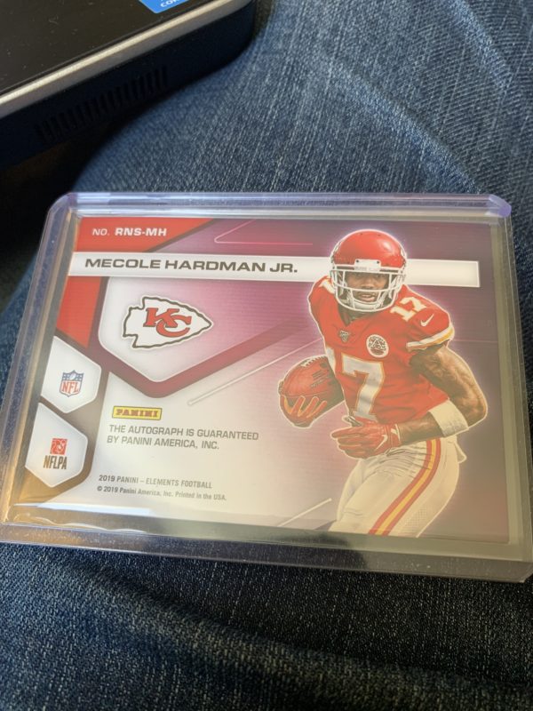 Mecole Hardman 2019 Elements Rookie Neon Signs RC Auto /25 - Image 2